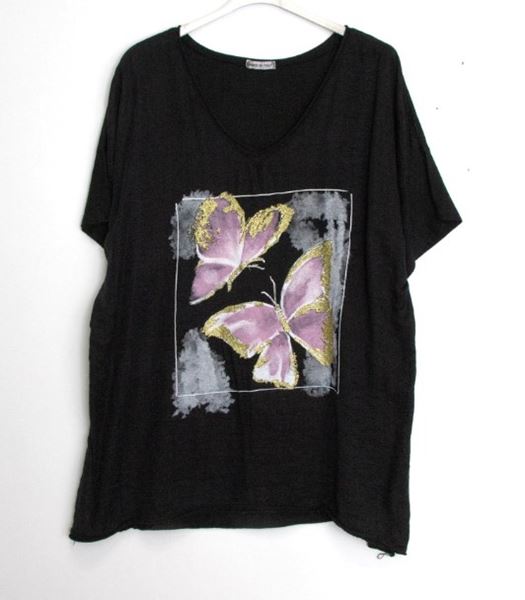 Picture of CURVY GIRL COTTON BUTTERFLY TOP